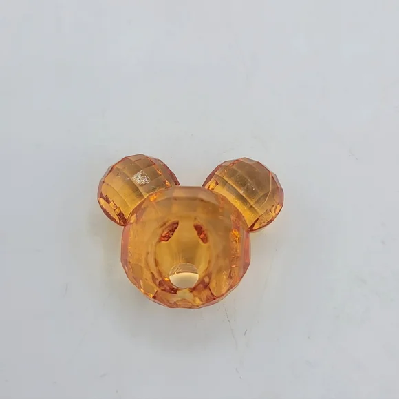 Lot of Vintage Mickey Head Acrylic Beads Amber Honey 90s Disney Style Craft - Picture 4 of 7